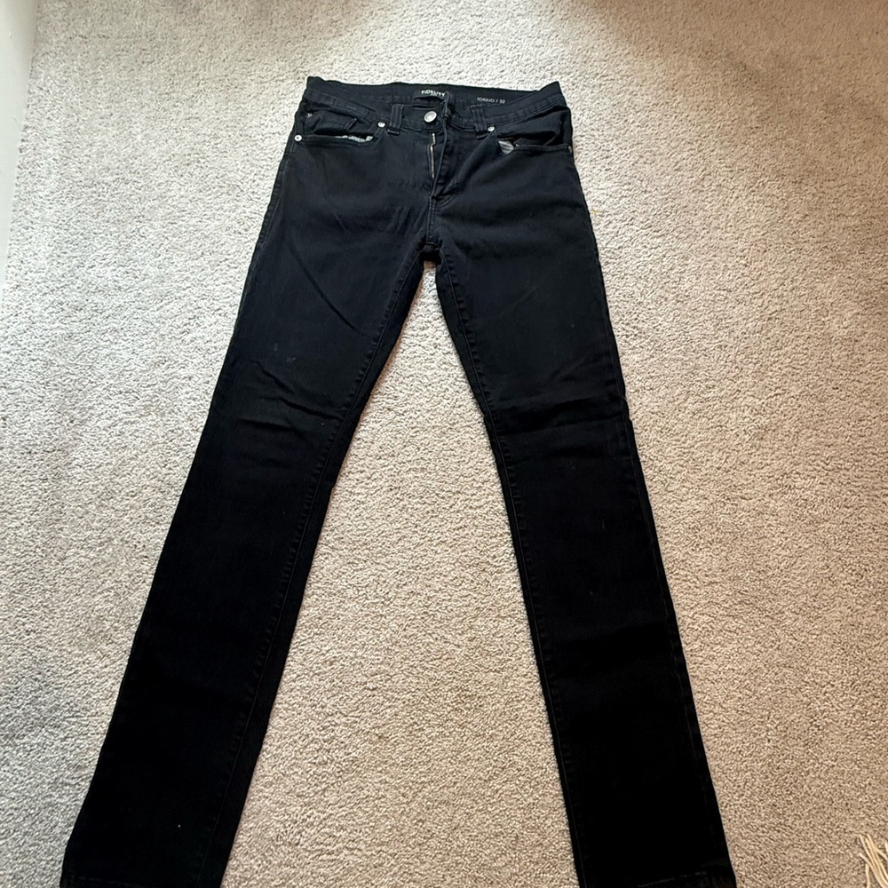 Fidelity Denim Torino Black Slim Jeans Size 32